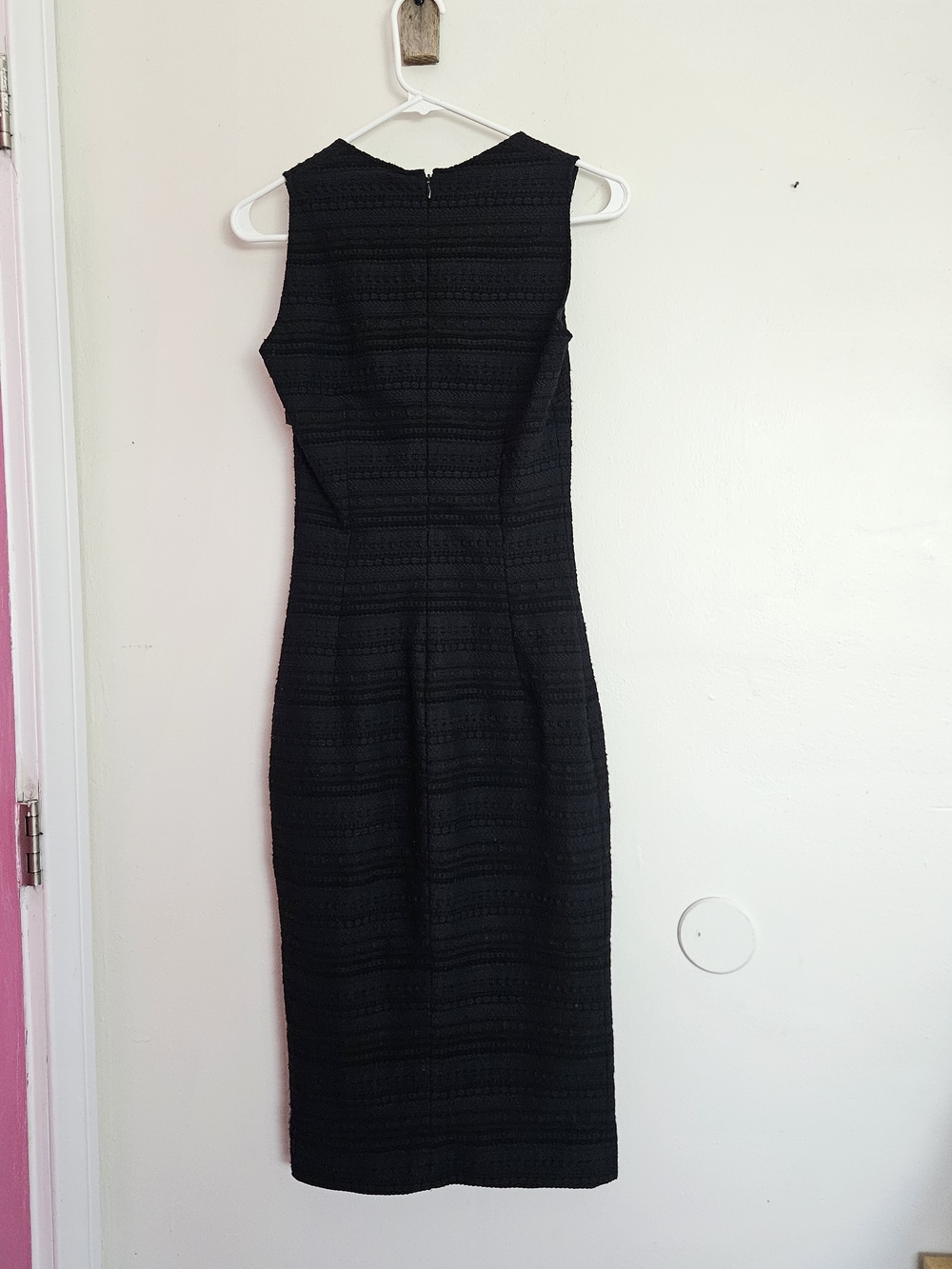 Vintage Dolce & Gabbana Authentic Black Square-Neck Midi Bodycon Dress Size 40 - Picture 3 of 7